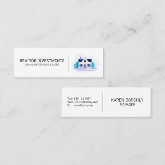 Architecturale Bouwwoning met Tuin Mini Visitekaartje (Voorkant / Achterkant)