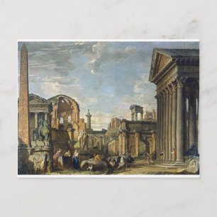 Architecturale Capriccio door Giovanni Paolo Panin Briefkaart