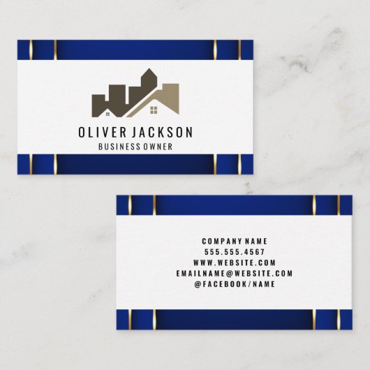 Architecturale constructie Home Visitekaartje (Voorkant / Achterkant)