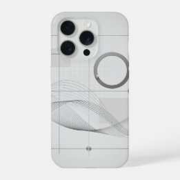 Architecturale Golflijn Kunst Raster iPhone 15 Pro Case