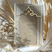 architecturale kant Folie bruiloft uitnodiging