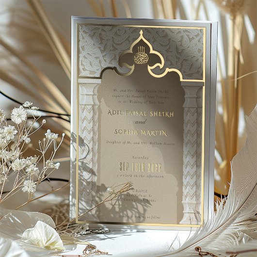  architecturale kant Folie bruiloft uitnodiging