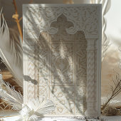 architecturale kanten bruiloft uitnodiging