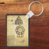 Architecturale kathedraal onderzoek door Leonardo Sleutelhanger (Achterkant)