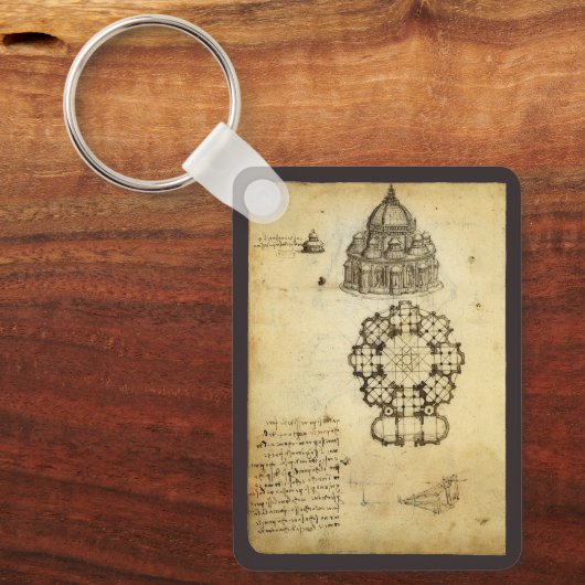 Architecturale kathedraal onderzoek door Leonardo Sleutelhanger (Voorkant)