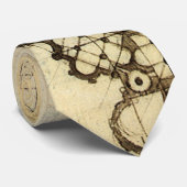 Architecturale kathedraal onderzoek door Leonardo  Stropdas (Opgerold)