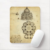 Architecturale Kathedraal Studie door Leonardo da  Muismat (Met muis)