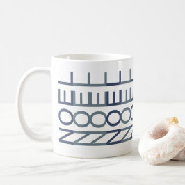 Architecturale Lijn Kunst | Cobalt Kerstmis Noel Koffiemok