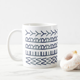 Architecturale Lijnkunst | Cobalt Kerst Merry Koffiemok