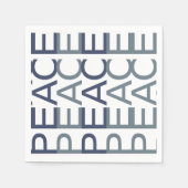 Architecturale Lijnkunst | Cobalt Kerst Vrede Servet (Voorkant)