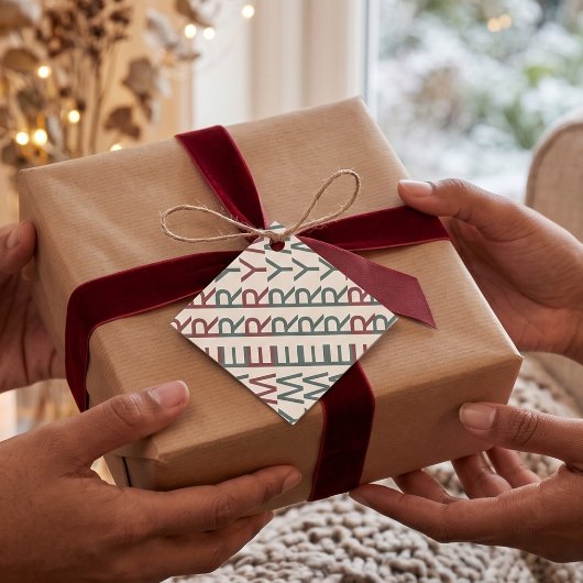 Architecturale Lijnkunst | Nordic Kerstmis Kerst Bedankjes Labels