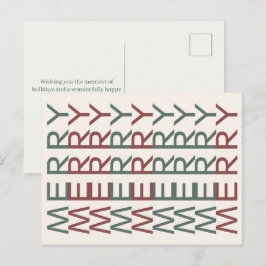 Architecturale Lijnkunst | Nordic Kerstmis Kerst Feestdagenkaart