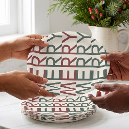 Architecturale Lijnkunst | Nordic Kerstmis Kerst Papieren Bordje