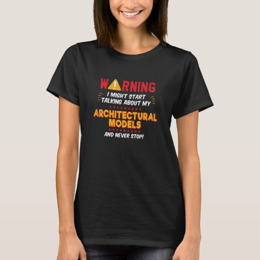 Architecturale Modellen Architect Joke Graphic T-shirt (Voorkant)