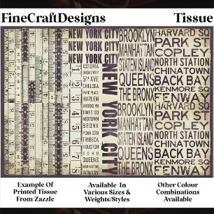 Architecturale New York Typografie FB4 Découpage Tissuepapier