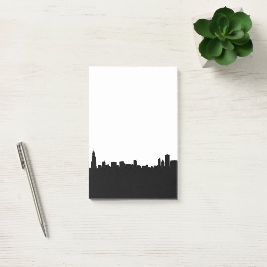 Architecturale pictogrammen van Chicago in Silhoue Post-it® Notes (Kantoor)