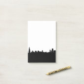 Architecturale pictogrammen van Chicago in Silhoue Post-it® Notes (Op bureau)