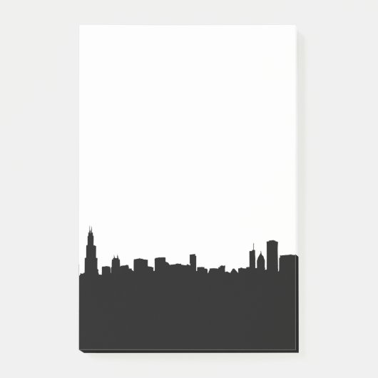 Architecturale pictogrammen van Chicago in Silhoue Post-it® Notes (Voorkant)