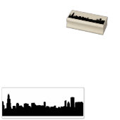 Architecturale pictogrammen van Chicago in Silhoue Rubberstempel (Gestempeld)