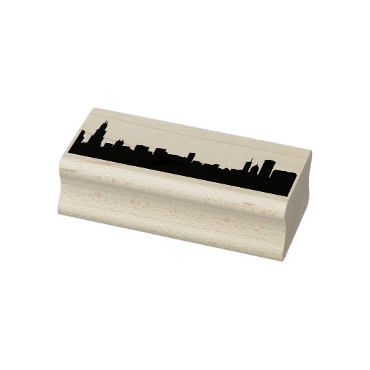 Architecturale pictogrammen van Chicago in Silhoue Rubberstempel (Stempel)