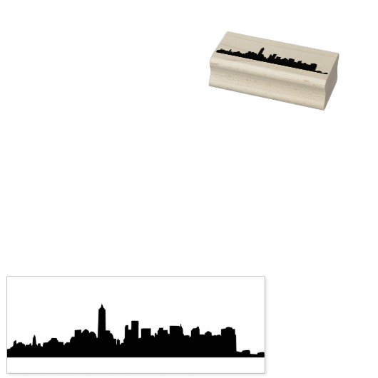 Architecturale pictogrammen van New York in Silhou Rubberstempel (Gestempeld)