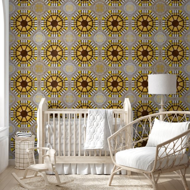 Architecturale plafonddetails groot behang (Kinderen)