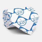 Architecturale referentie symbool Stropdas (blauw) (Opgerold)