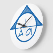 Architecturale referentiesymbool wandklok (blauw) (Hoek)