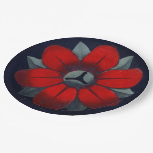 Architecturale rozet nr. 3 papieren bordje (Gekanteld)