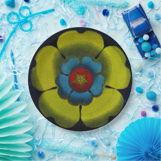 Architecturale rozet nr. 6 papieren bordje (Feest)