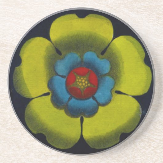 Architecturale rozet nr. 6 zandsteen onderzetter (Voorkant)