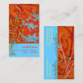 Architecturale Salvage/Faux Gold Filigree Swirls Visitekaartje (Voorkant / Achterkant)