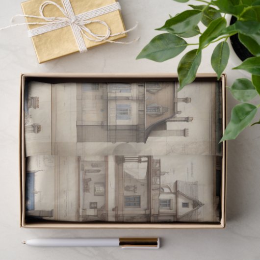  architecturale scrapbook decoupage tissuepapier (Geschenk)