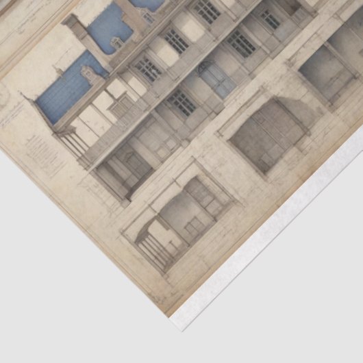 architecturale scrapbook decoupage tissuepapier (Detail)