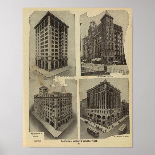 Architecturale stevigheid in Portland, Oregon Poster (Voorkant)