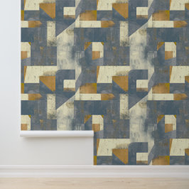 Architecturale strikte vormen scandinavische kleur behang