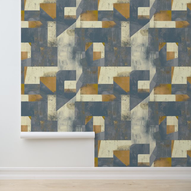 Architecturale strikte vormen scandinavische kleur behang (Applicatie)