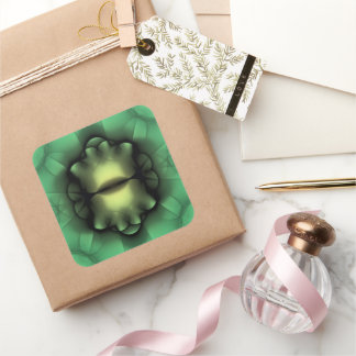 Architecturale symmetrische decoratie vierkante sticker