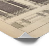 architecturale tekening Windows Retro Poster (Hoek)