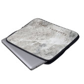 Architecturale textuur witte marmeren granieten st laptop sleeve (Voorkant onderkant)