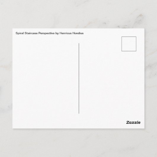  architecturale trappen, werveltrap briefkaart (Achterkant)