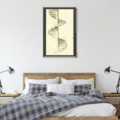 architecturale trappen, werveltrap canvas afdruk (Insitu (Slaapkamer))