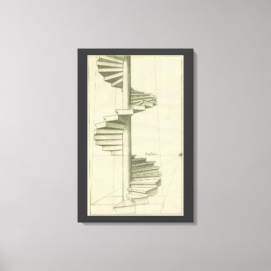 architecturale trappen, werveltrap canvas afdruk (Voorkant)