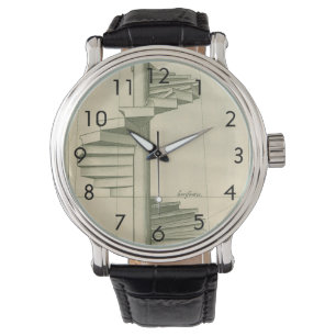 architecturale trappen, werveltrap horloge