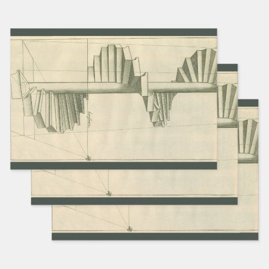  architecturale trappen, werveltrap inpakpapier vel (Set)