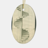 architecturale trappen, werveltrap keramisch ornament (Links)