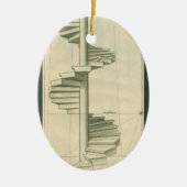 architecturale trappen, werveltrap keramisch ornament (Voorkant)