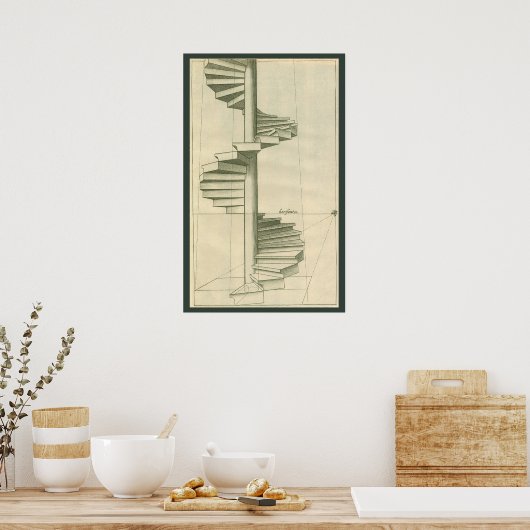  architecturale trappen, werveltrap poster (Keuken)