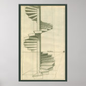 architecturale trappen, werveltrap poster (Voorkant)