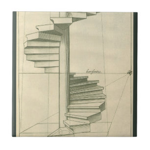 architecturale trappen, werveltrap tegeltje